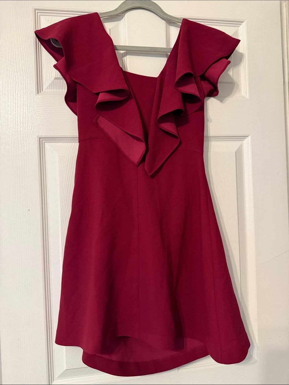 BCBGirls Raspberry Ruffle Sleeve Mini Dress - Picture 4 of 4